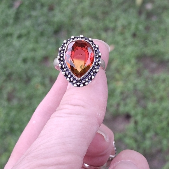 **** Sale **** New Bi-Color Tourmaline 925 Silver Ring.  - Picture 4 of 12